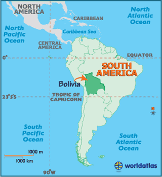 bolivie carte sud amerique